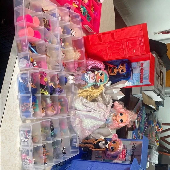 Bundle of L.O.L. Surprise! Pink and Blue Dolls with Accessories - Picture 1 of 10